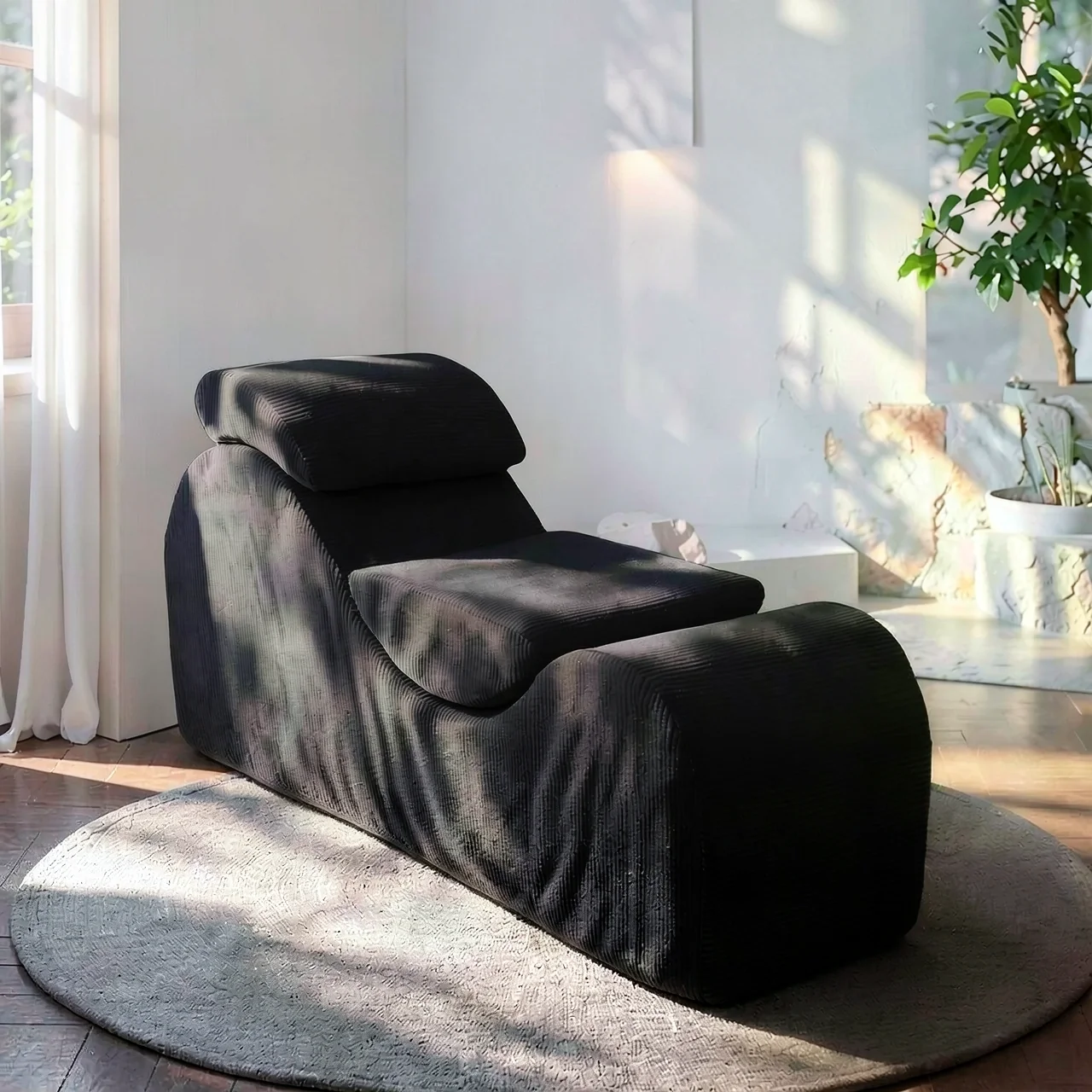 Шезлонг черный для йоги