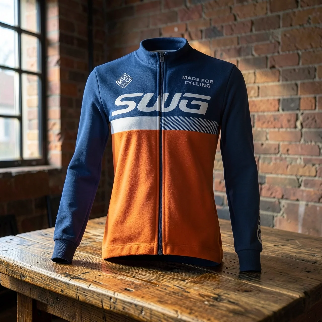 Велосипедный костюм SWG Haoyu fleece сине-оранжевый