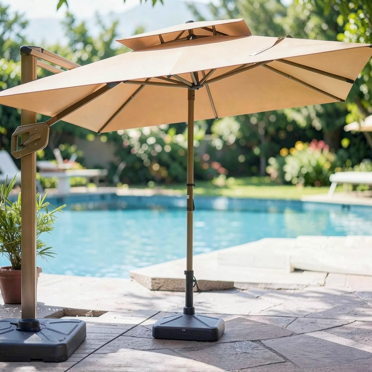 Садовый зонт Yu Yi Outdoor прямоугольный 3x4м ветростойкий