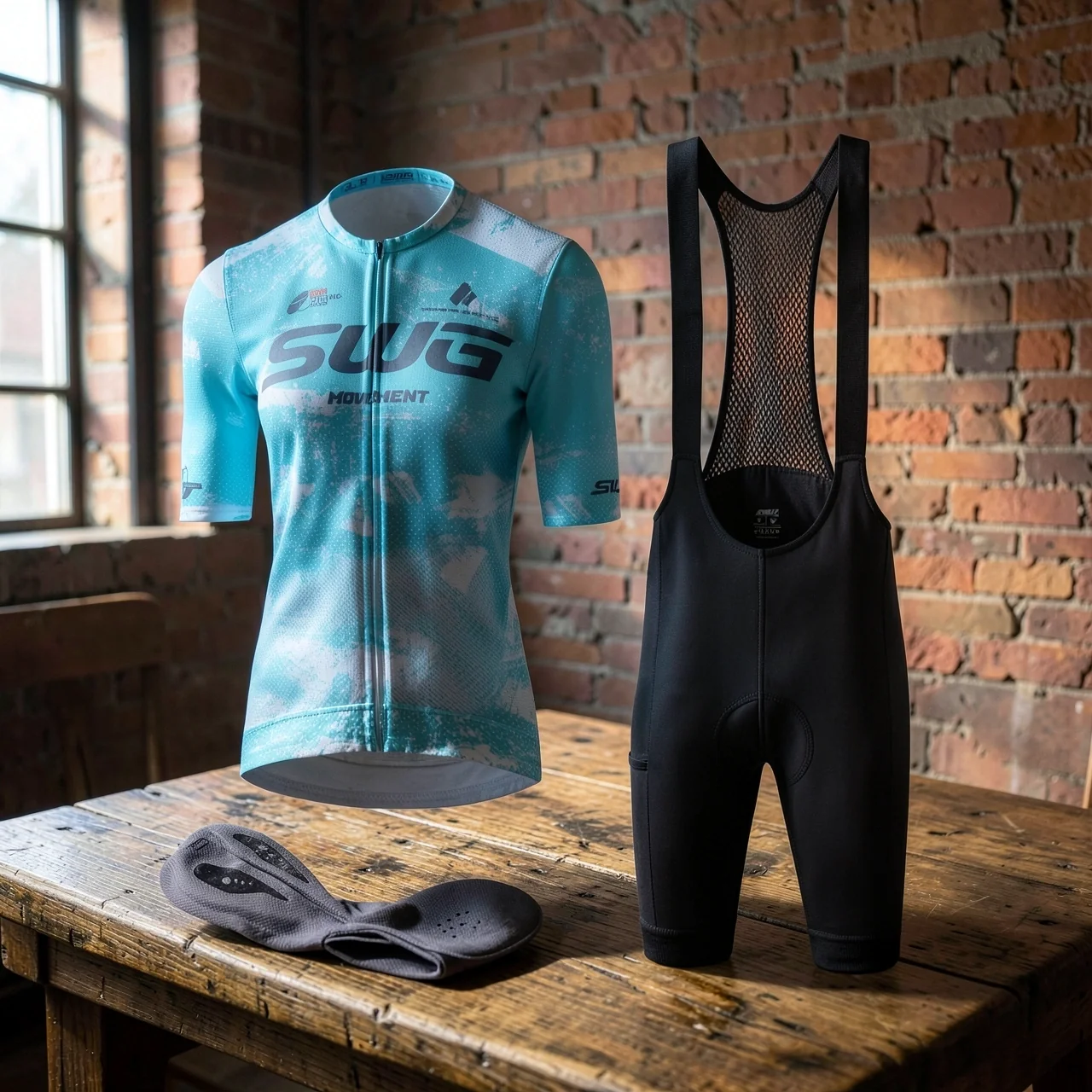 Велосипедный костюм SWG Muguan с сумкой и подушкой Haoyu синий XXL