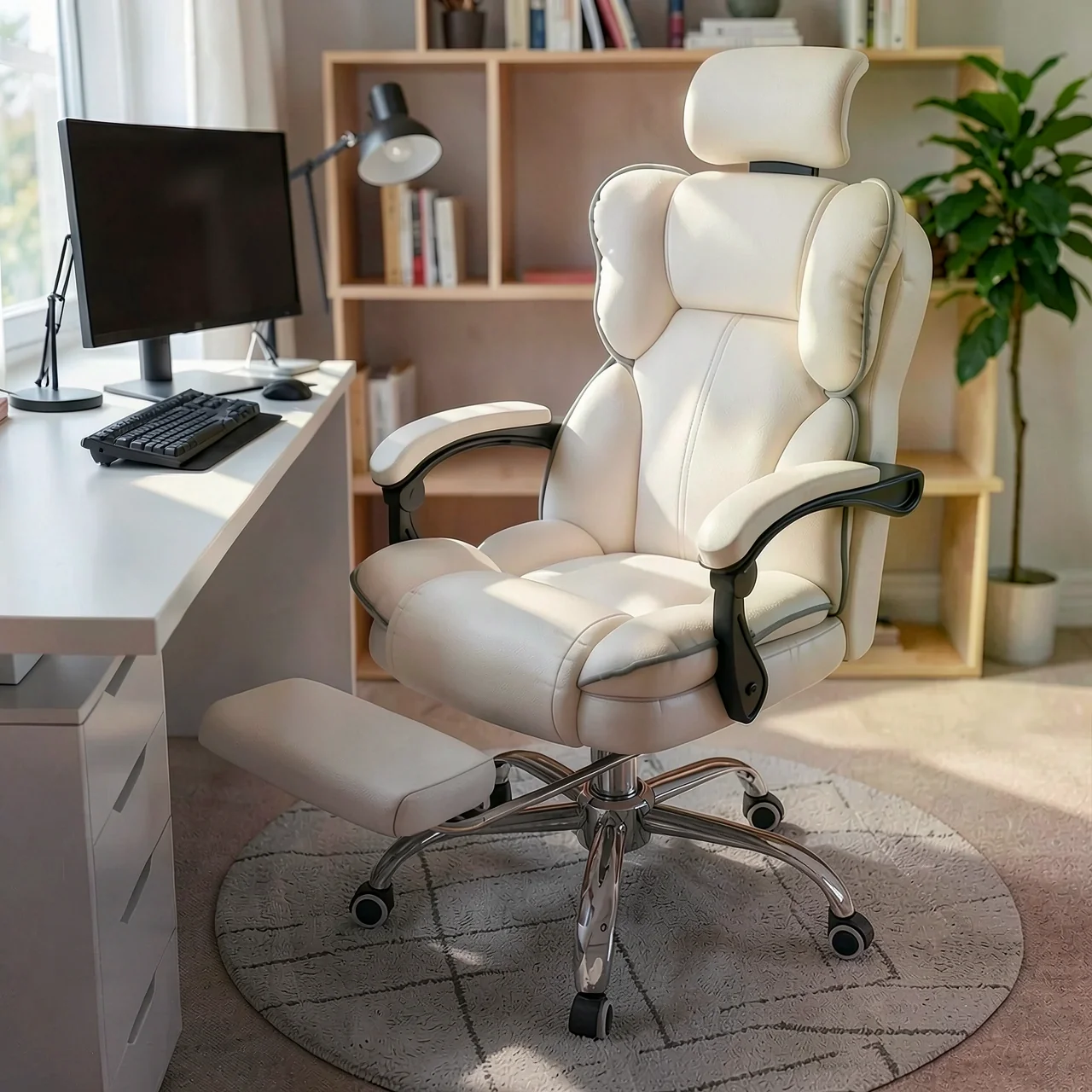 Кресло игровое E-Chair розовое