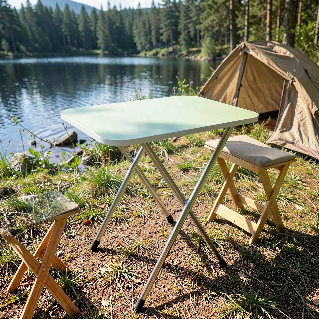 Стол складной OTHER A+ салатовый 80x40x50