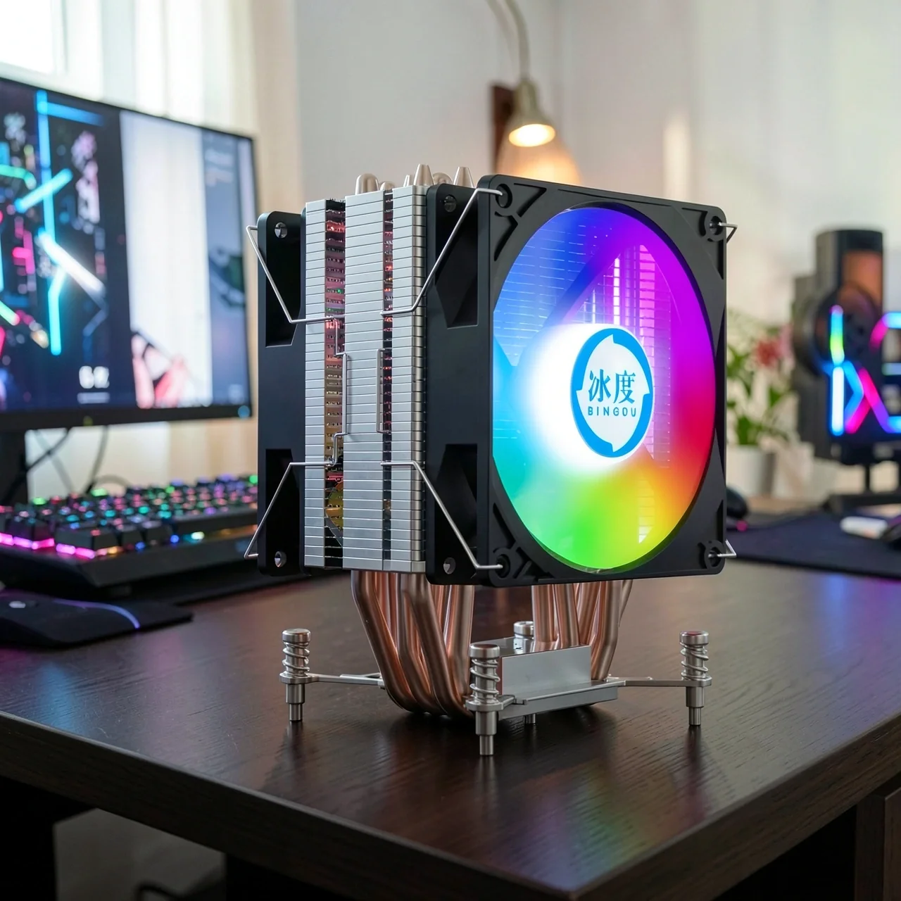 Кулер Ice degree Ice Domain D9 Intel Universal 6 трубок 2 вентилятора RGB