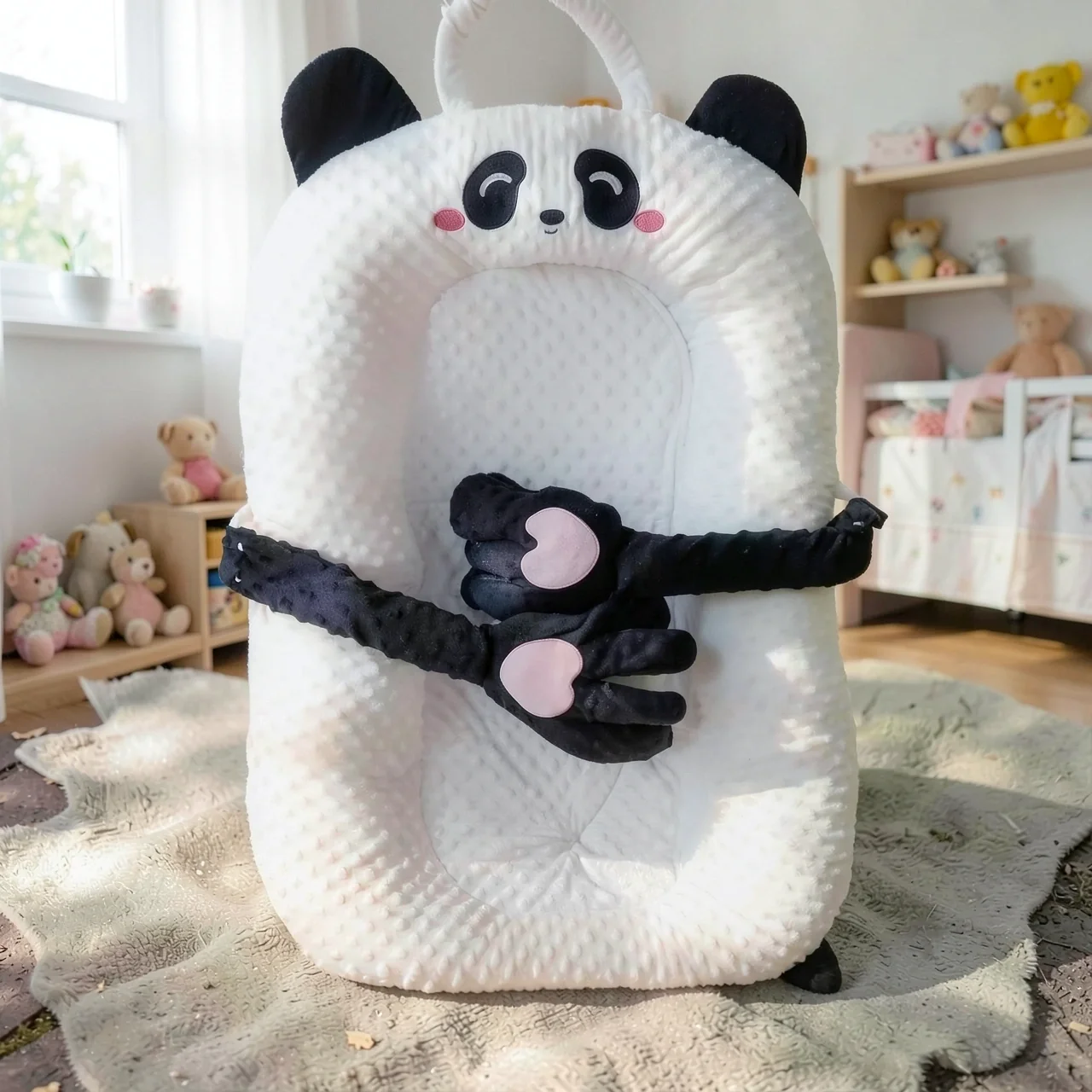 Кокон-кровать Sugarbao Синий мишка с матрасом