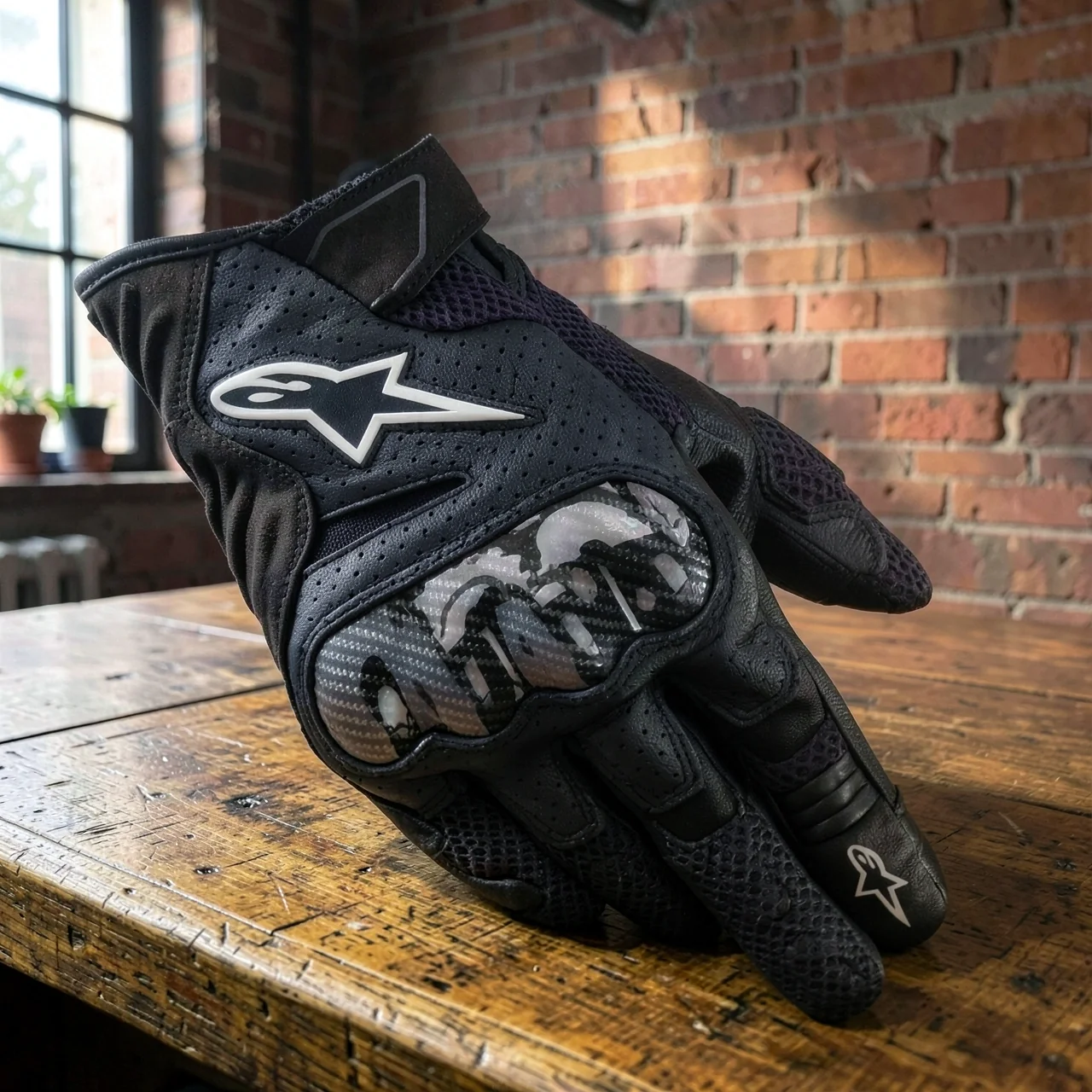 Перчатки Alpinestars SMX-1 Air v2 черные (Азия, M)