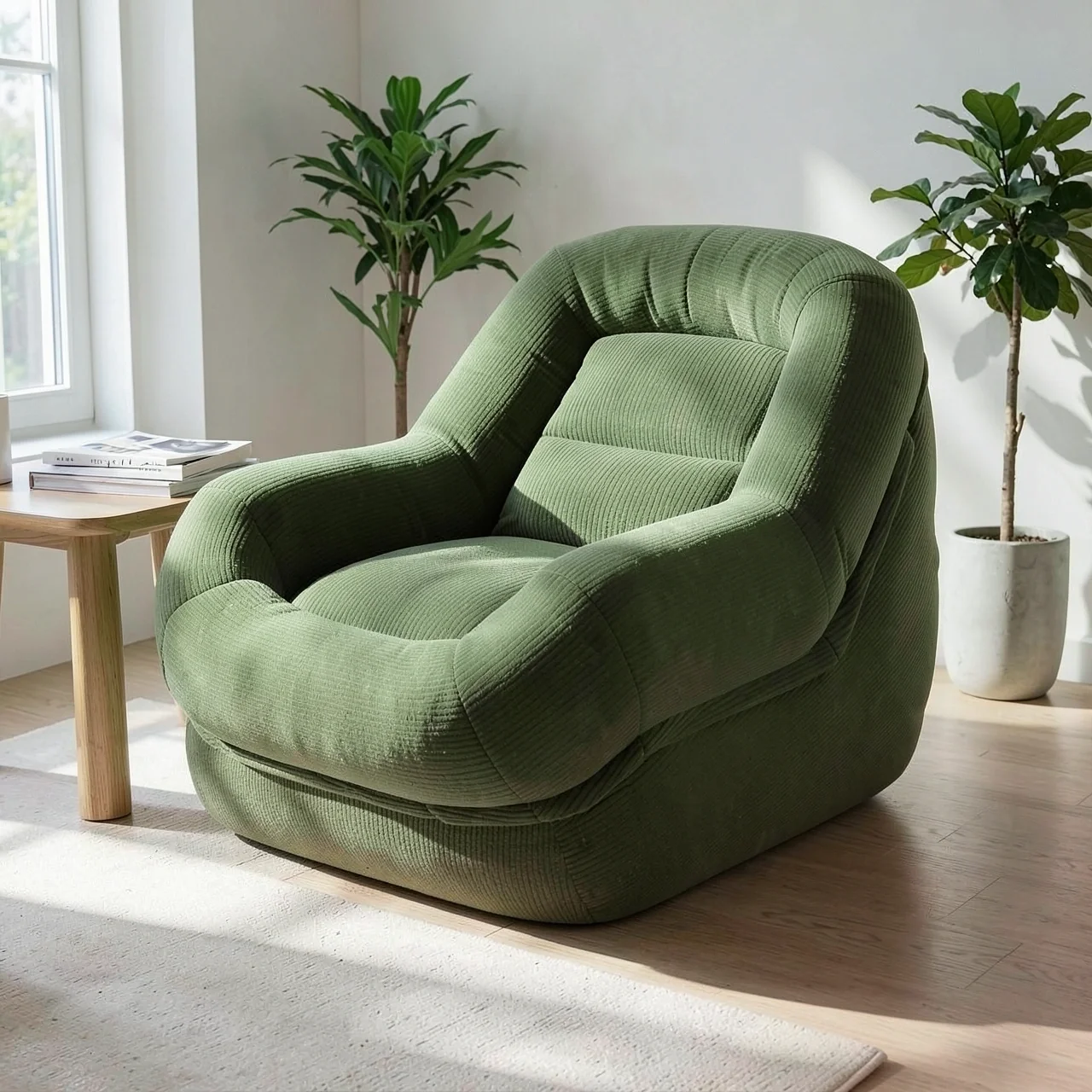 Кресло-мешок оливковый зеленый