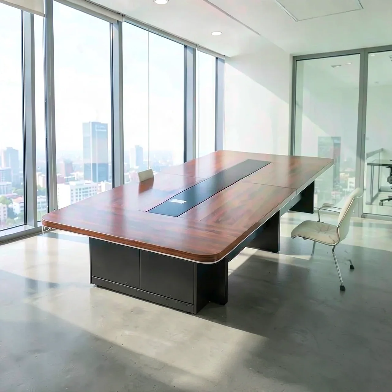 Стол конференц 4.5x1.5м с тумбой