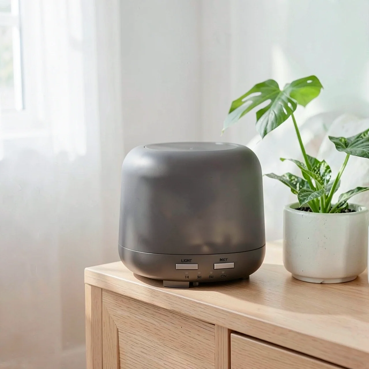 Увлажнитель темное дерево Bluetooth