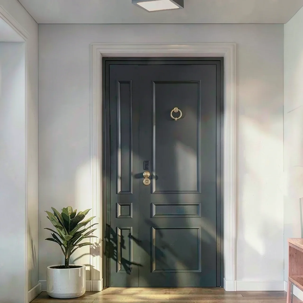 Дверь входная алюминиевая стиль 3