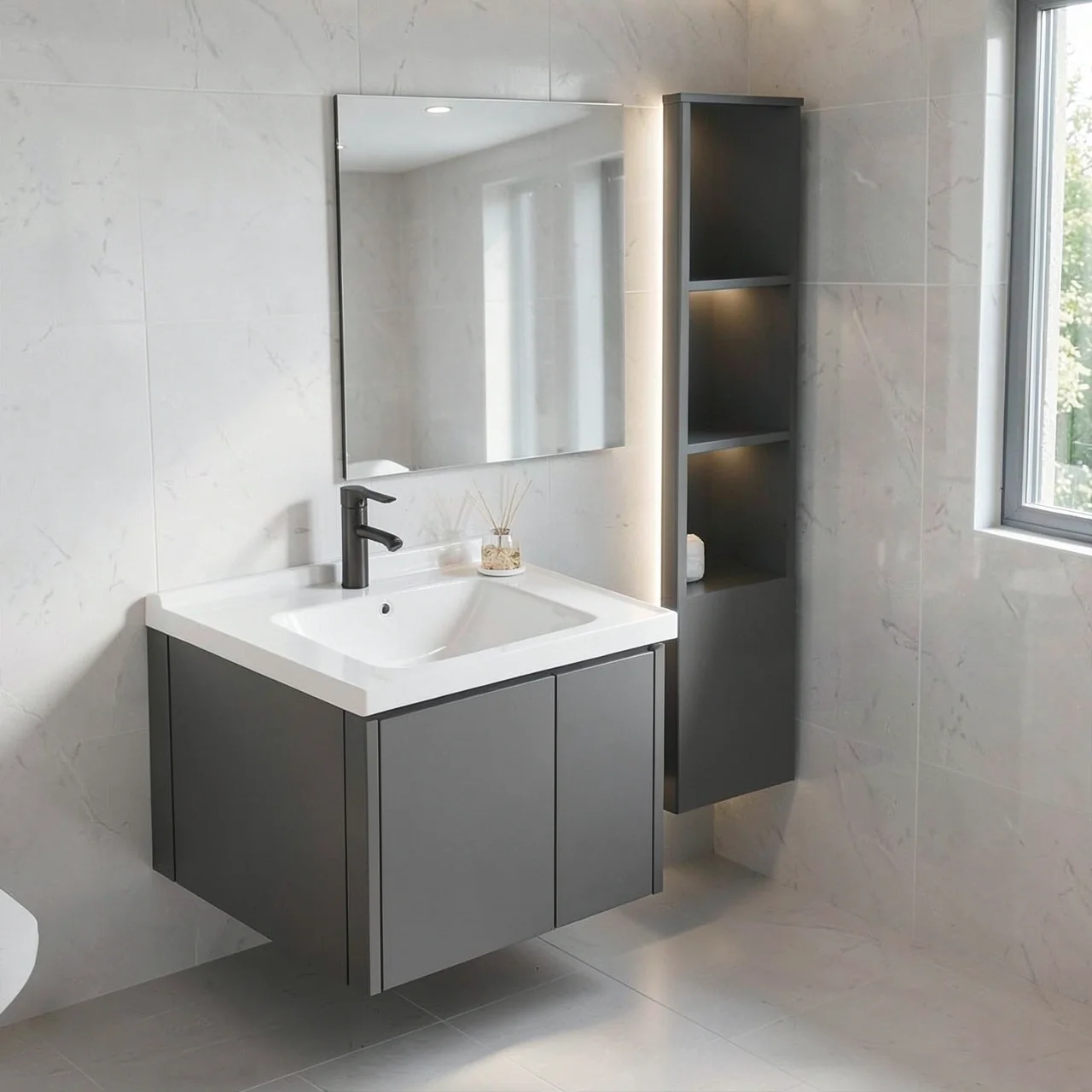 Комплект Kapvit CT-100 с керамической раковиной без зеркала