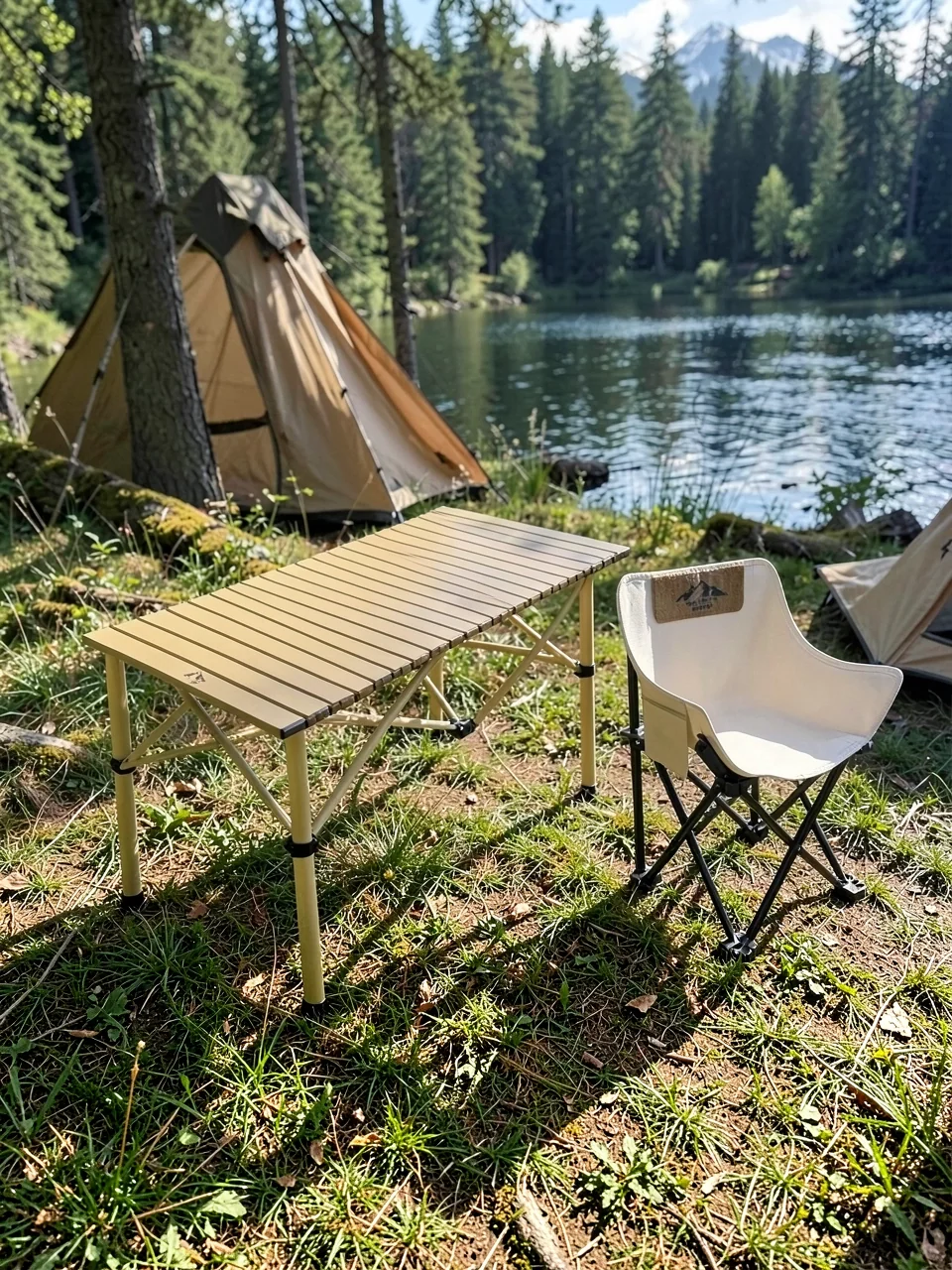 Набор Road Link бежевый 120см + 4 лунных кресла