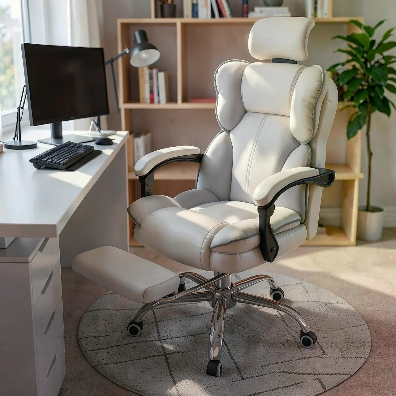 Кресло игровое E-Chair серое