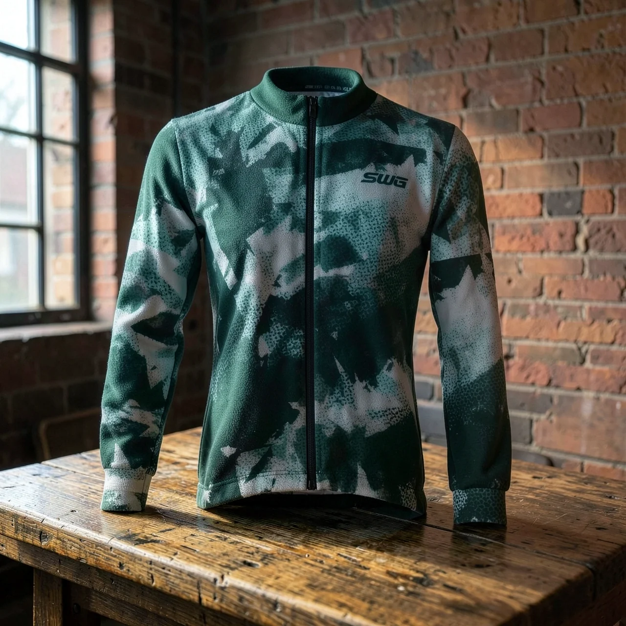 Велосипедный костюм SWG Haoyu fleece зеленый тай-дай