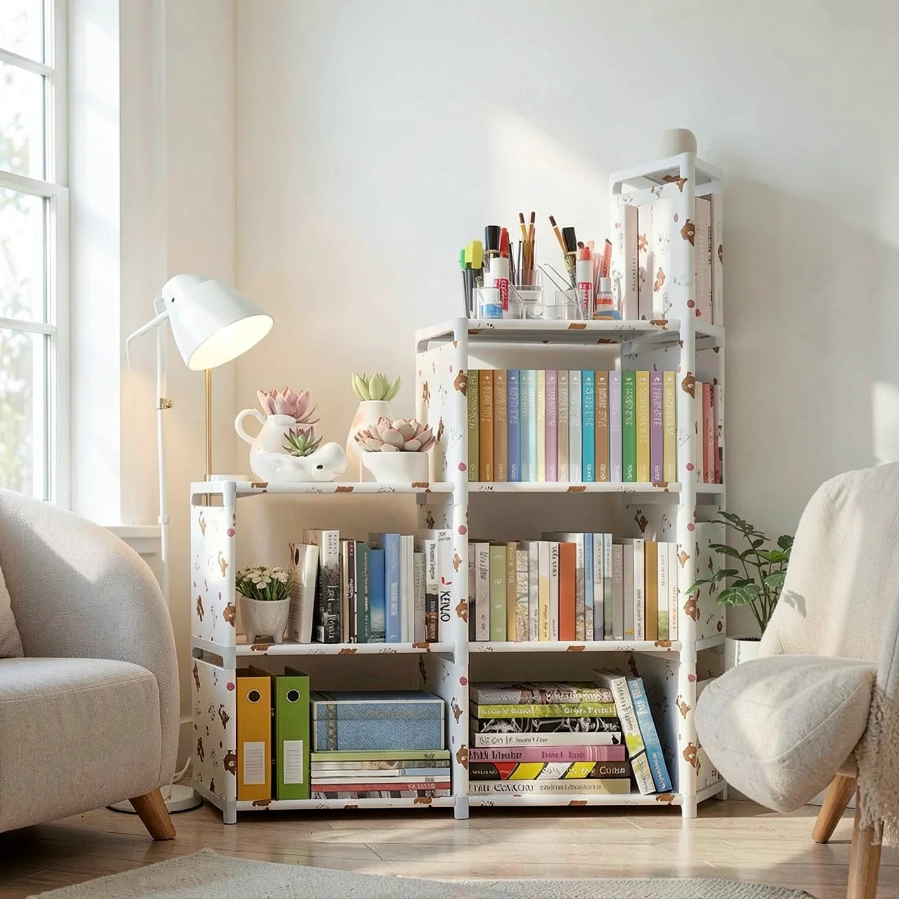 Стеллаж Simple Bookshelf 9 ячеек Мишка