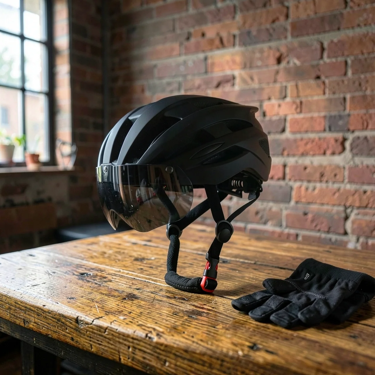 Велосипедный шлем West Biking черный, серые линзы