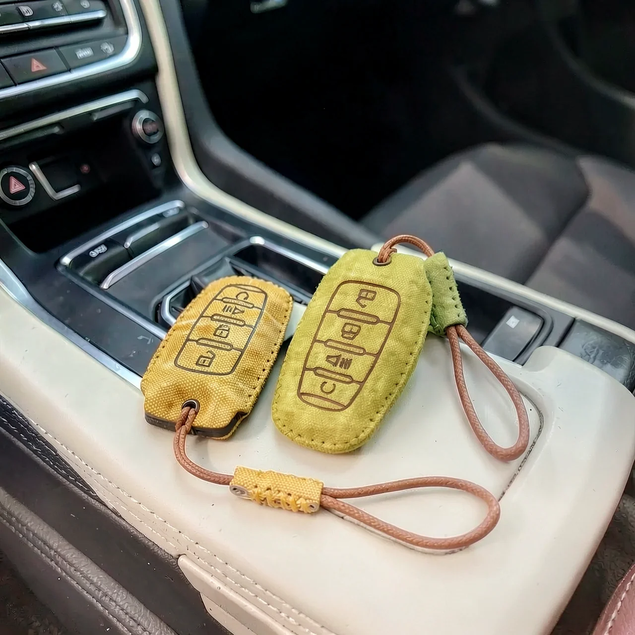 Чехол для ключа Haval джинсовый манго-желтый