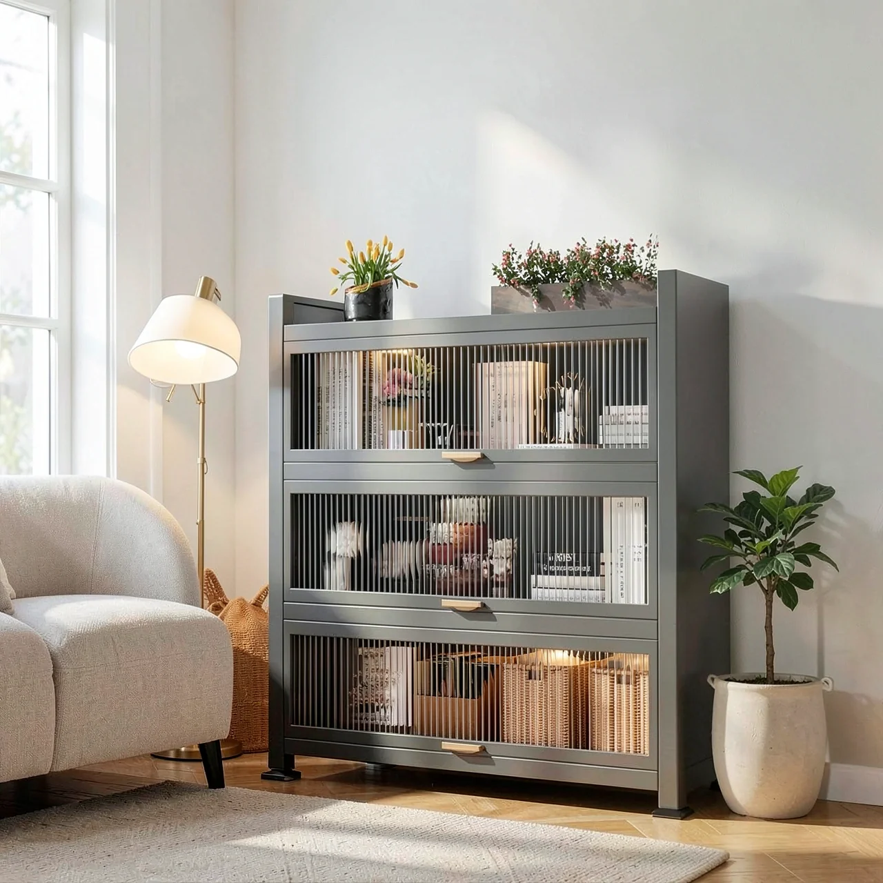 Стеллаж thbfrthb серый 4 яруса 90 см