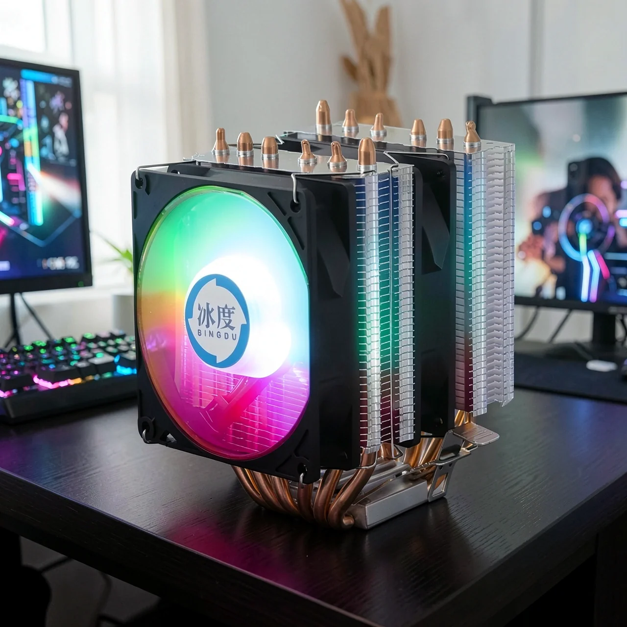 Система охлаждения Ice degree E9 6 трубок, 2 вентилятора, RGB, PWM