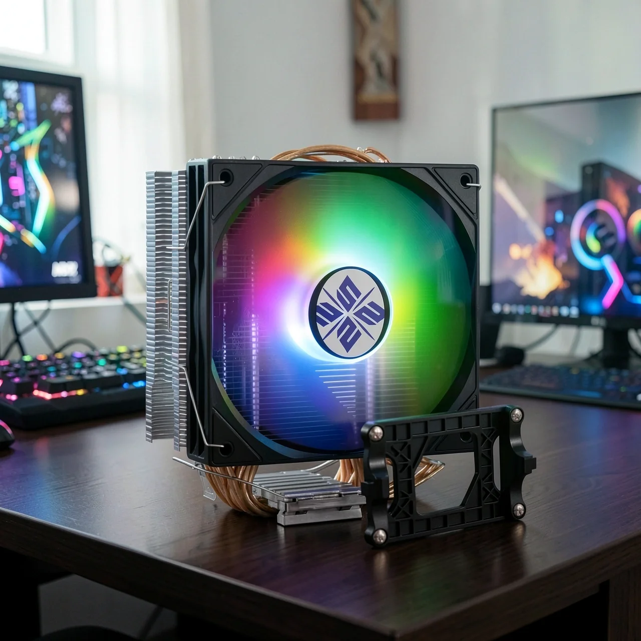 Кулер SEYIDO Z1/06 два вентилятора RGB для AMD