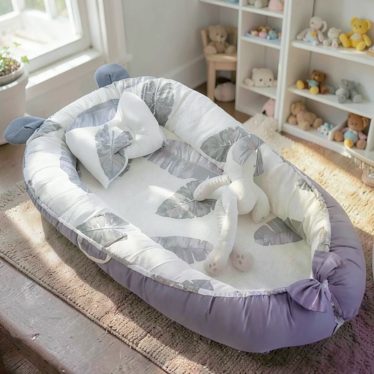 Кроватка детская Розовые бабочки Memory Foam