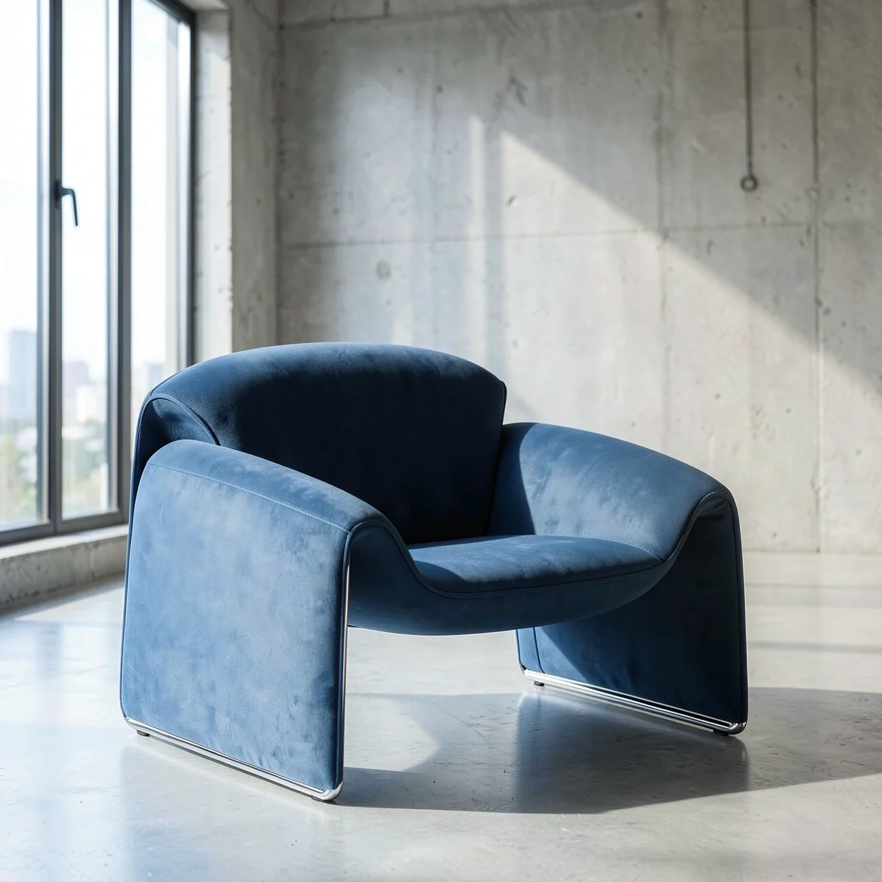 Кресло-диван Zuozuo Sofa синий матовый