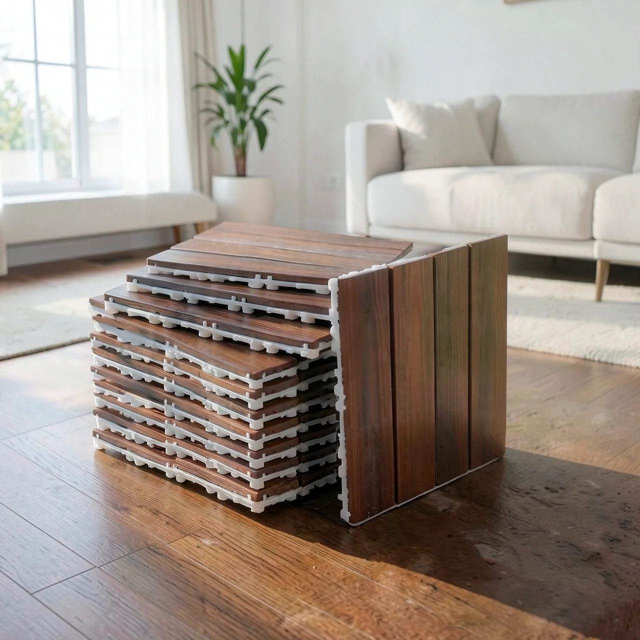 Террасная доска темный кофе прямая