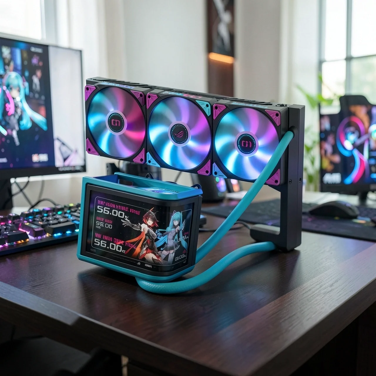 СЖО ASUS ROG RYUO Dragon King IV Hatsune Miku стандарт (длинные трубки)