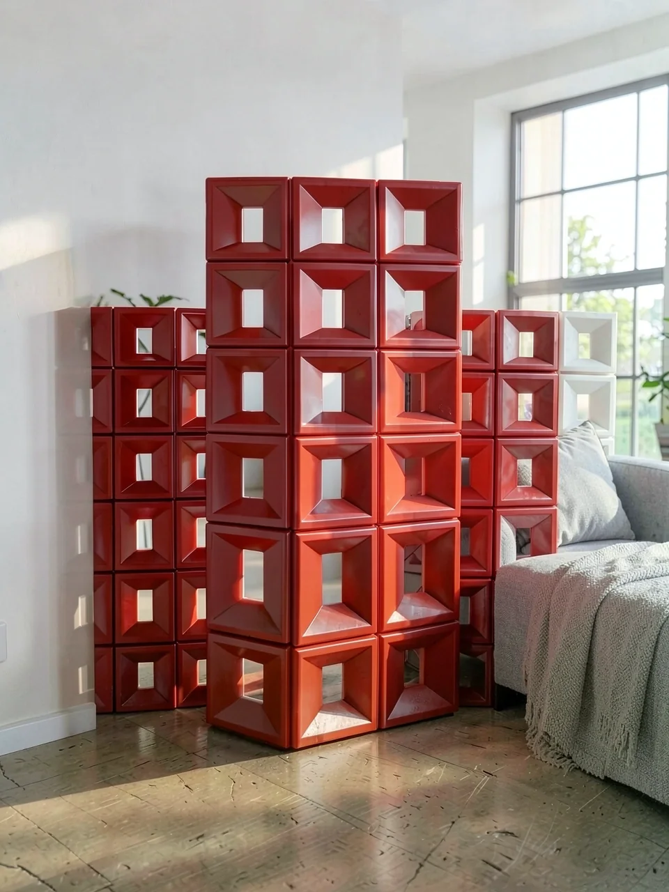 Стеновая панель Jiu Ju китайский красный PU односторонняя 60x120