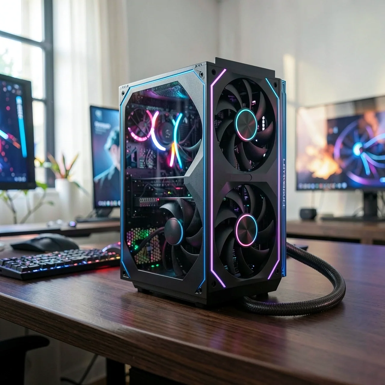 СВО Raleigh Cool SC60 Firefly 240 черная с вентиляторами