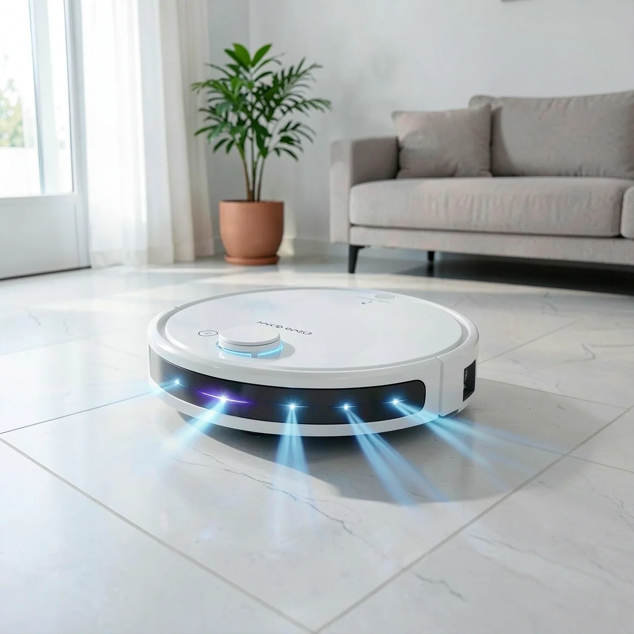 Робот-пылесос Scan Robot 12 белый с автозарядкой и баком