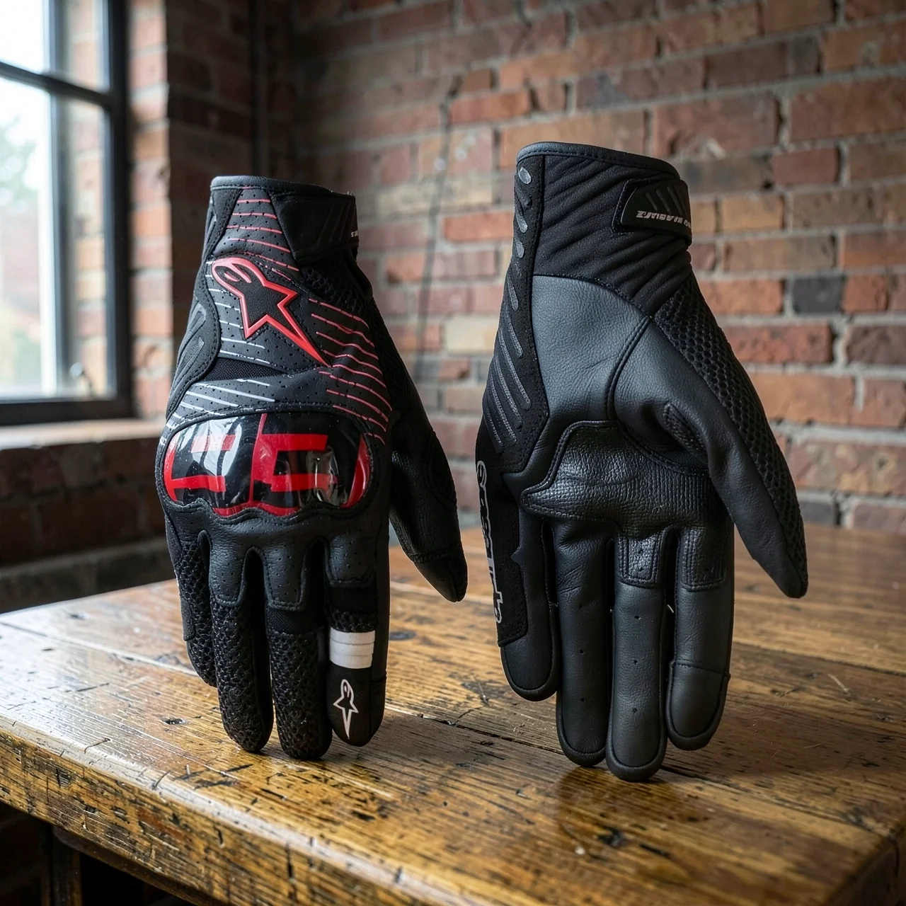 Перчатки Alpinestars SMX-1 Air v2 MM93 черно-белые (Азия, M)
