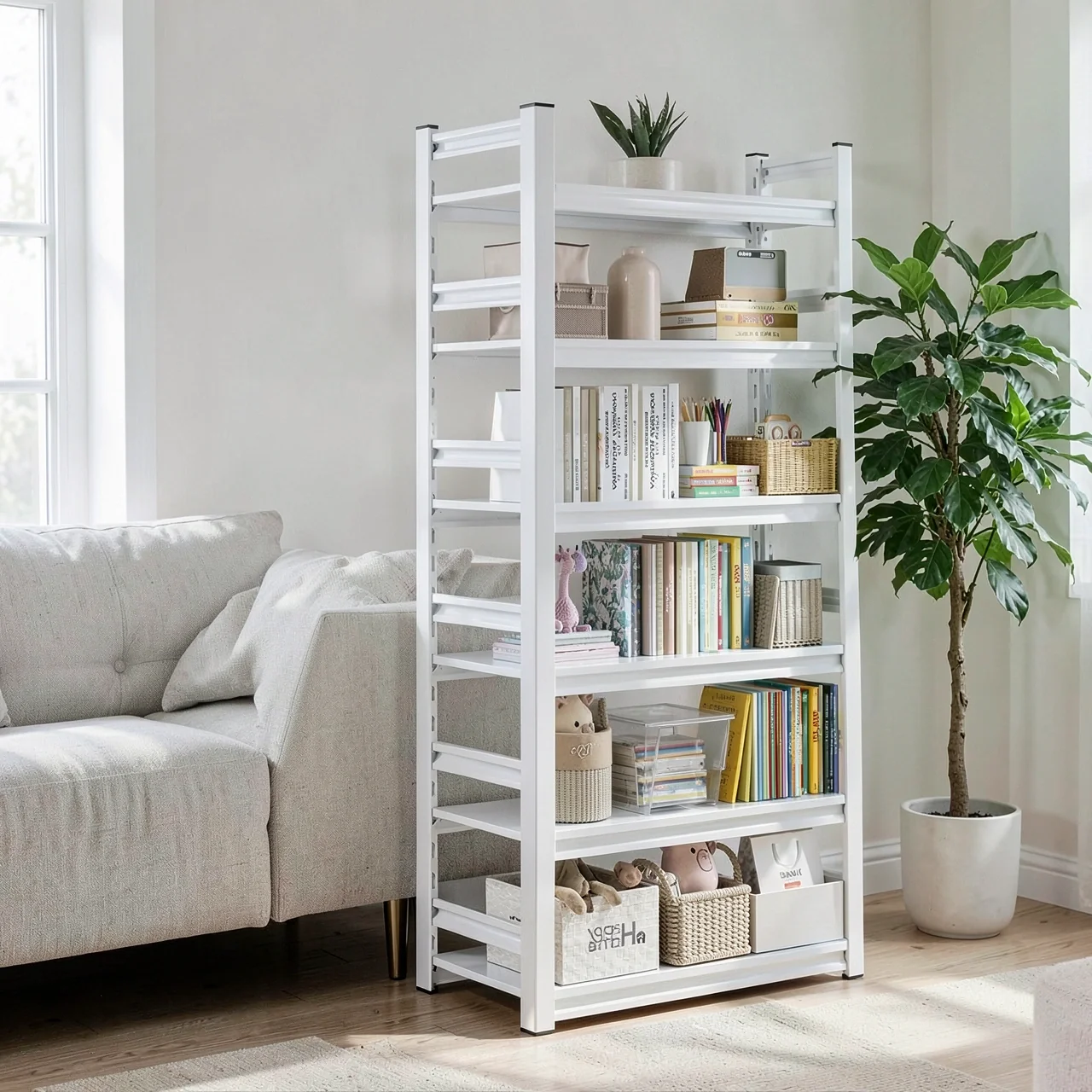 Стеллаж книжный Wutong bear S450 6-ярусный 100x40x198см