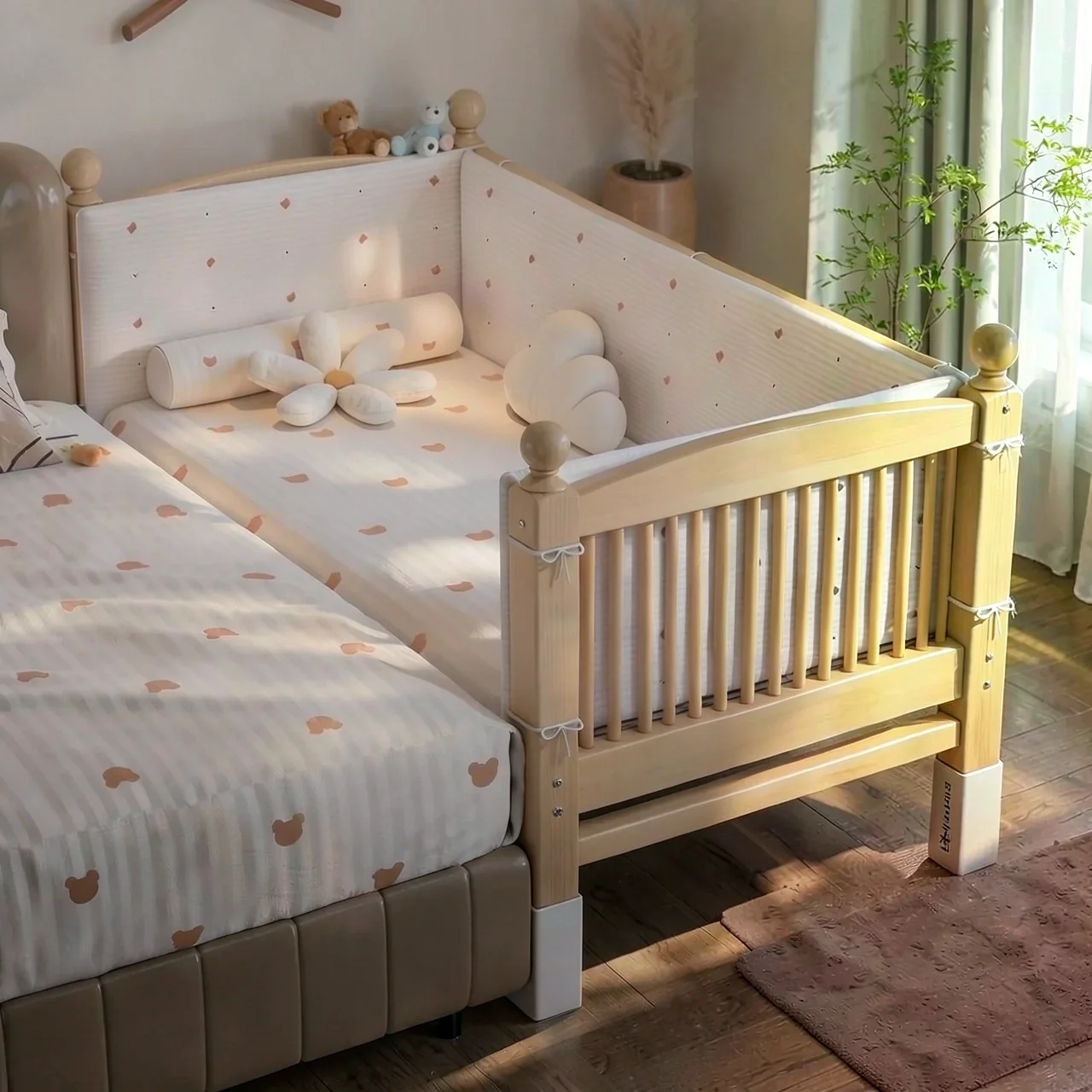Ограждение Yuemu высокое двустороннее бортик матрас 5см 150x50
