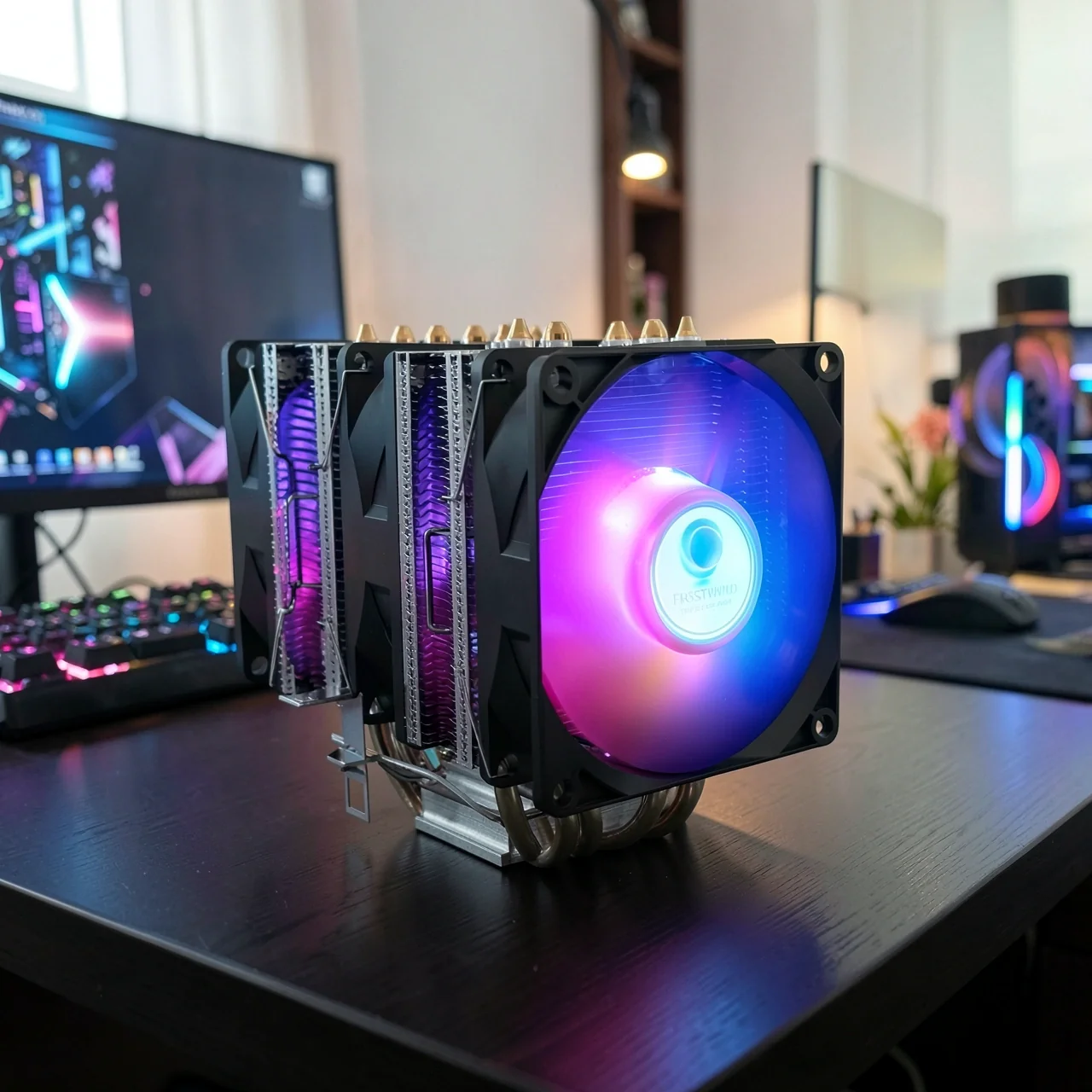 Кулер Frostwind X99 с RGB-подсветкой, 3 вентилятора, PWM