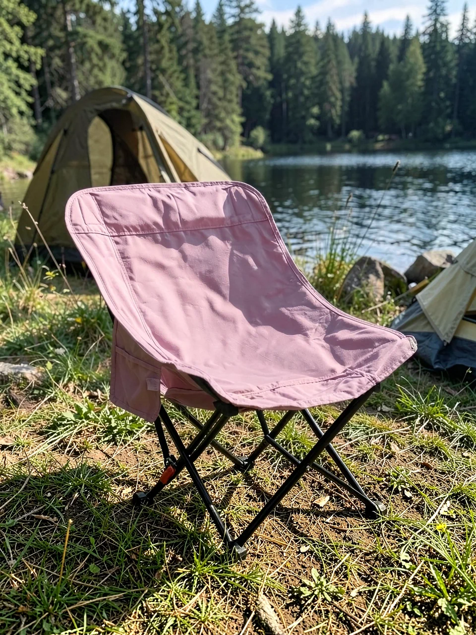 Стул кемпинговый Moon Chair флагман регулируемый большой розовый