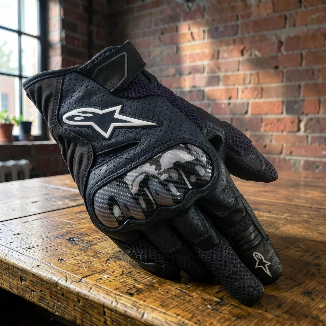 Перчатки Alpinestars SMX-1 Air v2 черные (Азия, L)