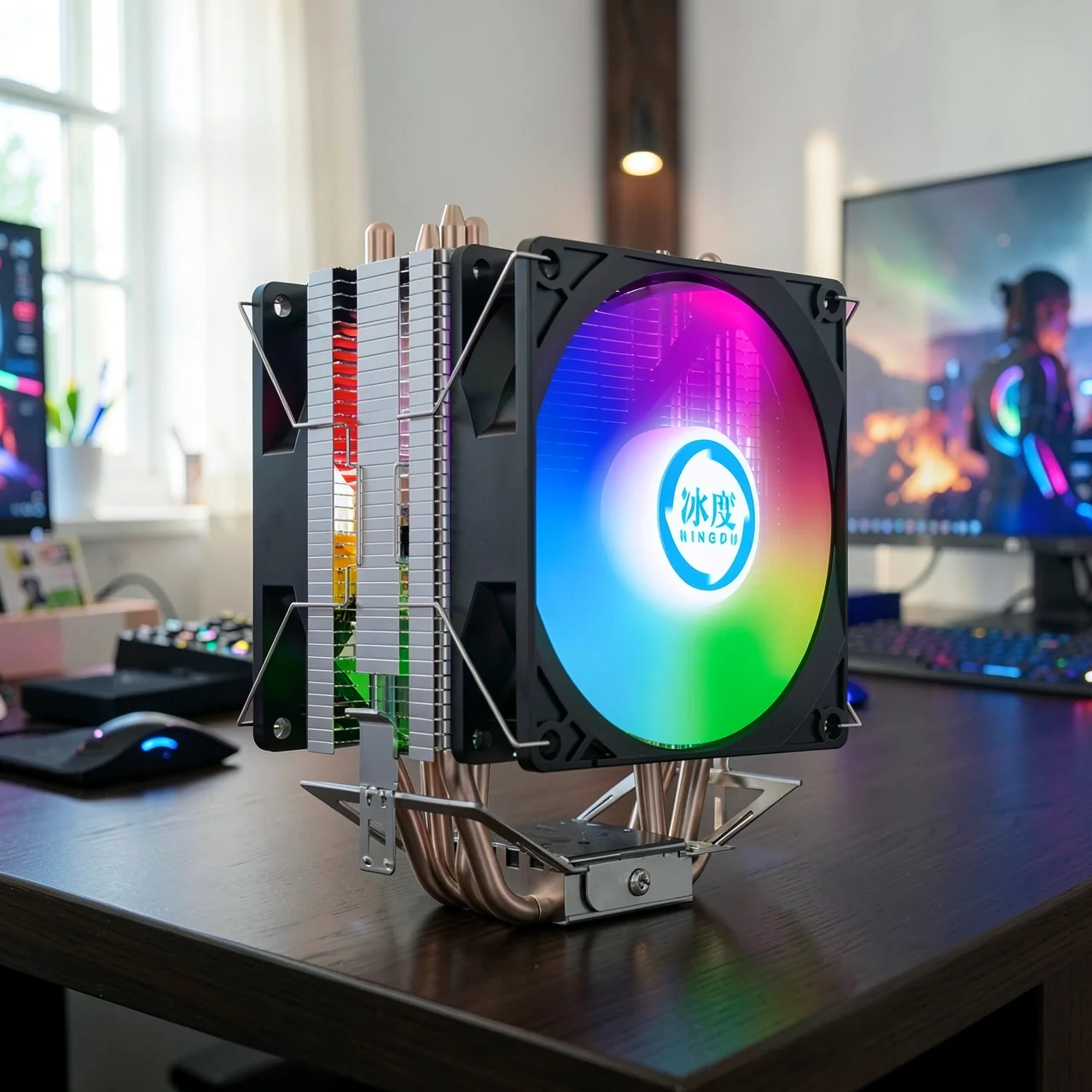 Система охлаждения Ice degree E9 4 трубки, 2 вентилятора, RGB, PWM