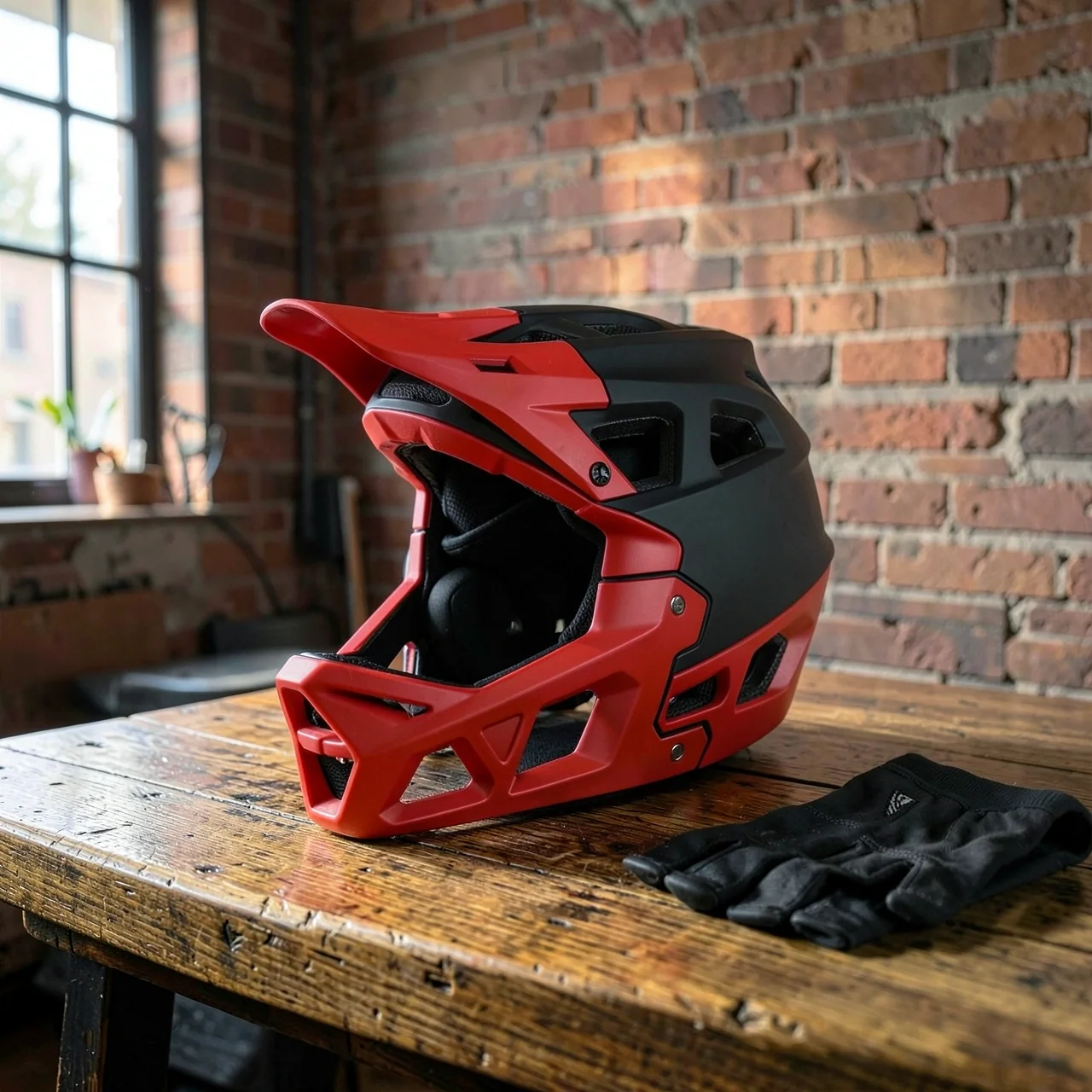 Шлем Beibei Sports BB-B068 черно-красный, размер L