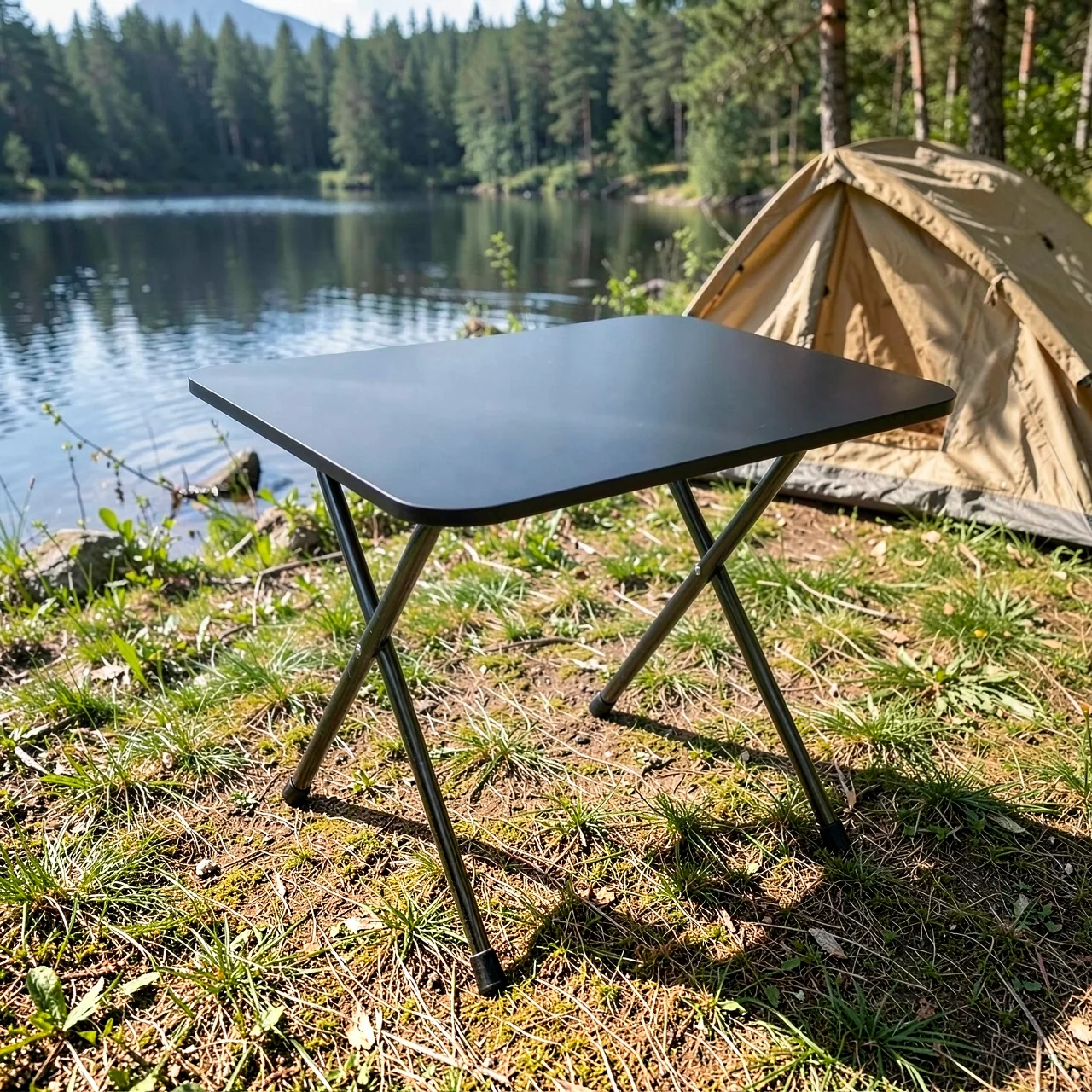 Стол складной OTHER A+ черный 80x40x50
