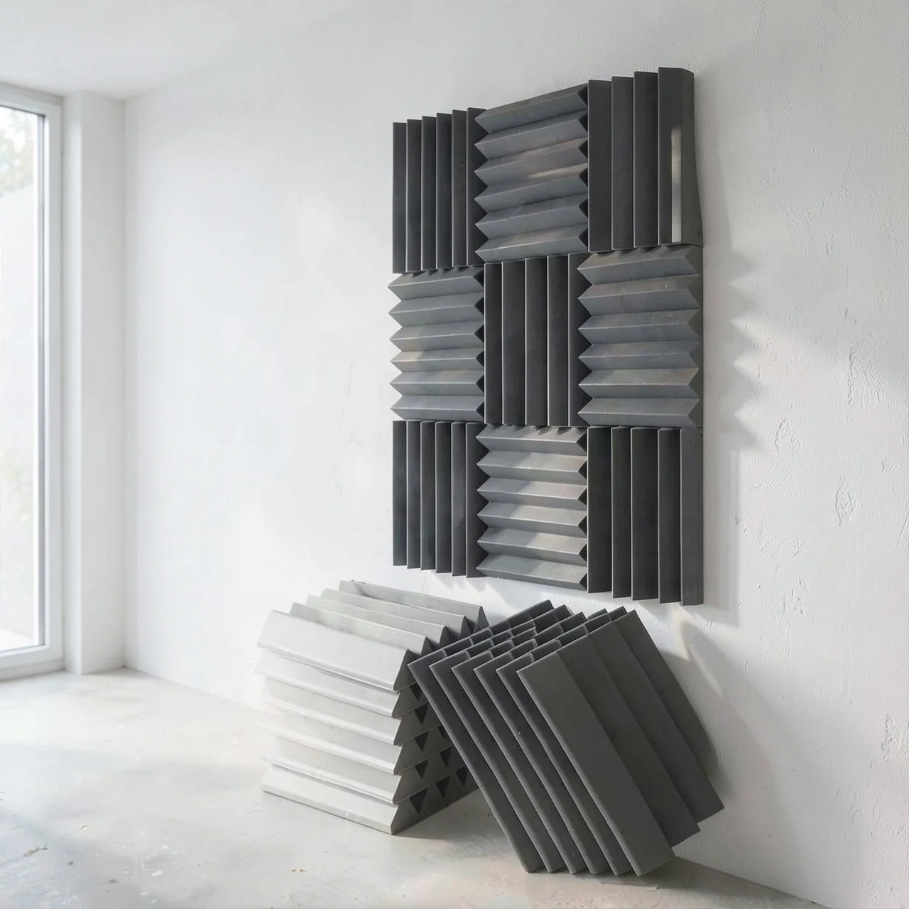 Панель акустическая серая 50x50x5