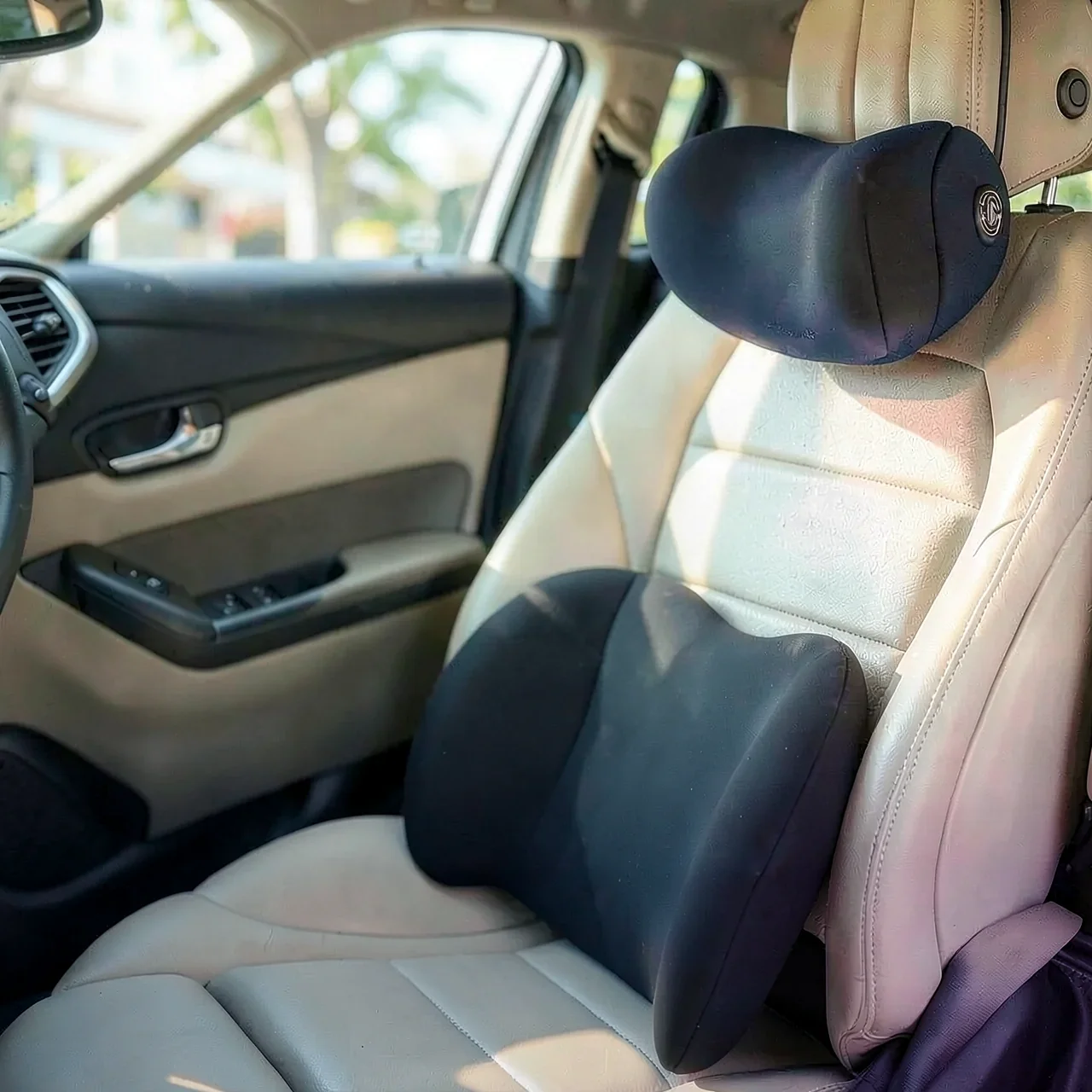 Подголовник автомобильный синий