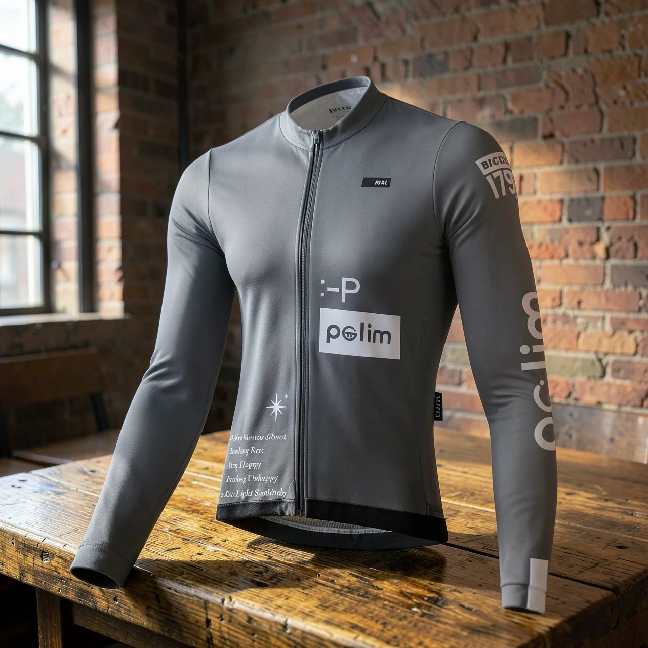 Велосипедный джерси PALGO LESS IS MORE серый женский XXXL