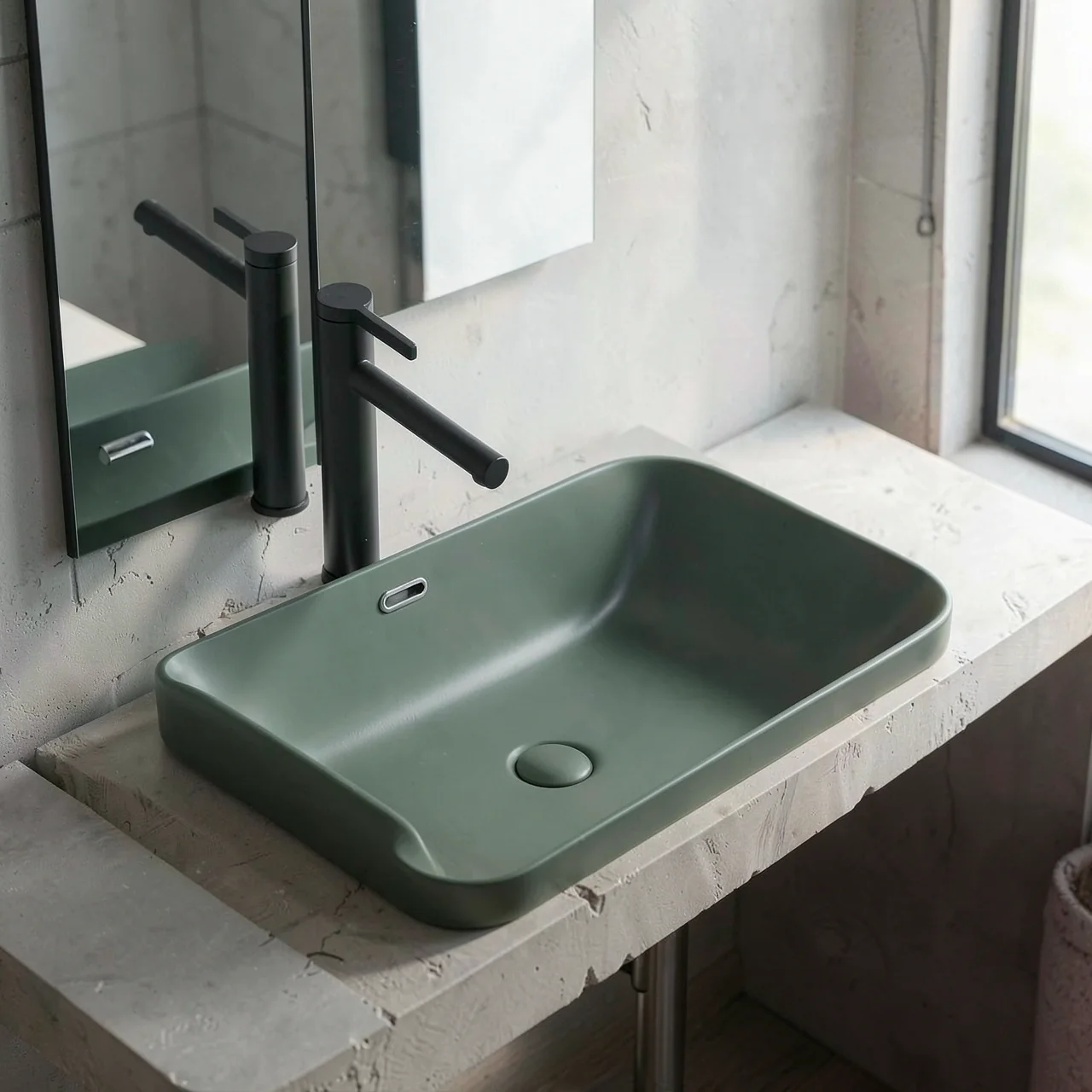 Раковина Montop CB894 зеленая 60x40