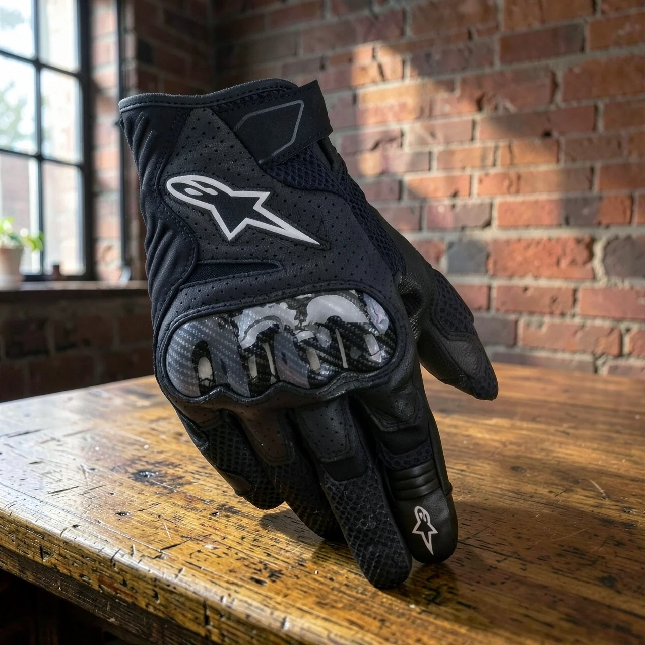 Перчатки Alpinestars SMX-1 Air v2 черные (Европа, S)