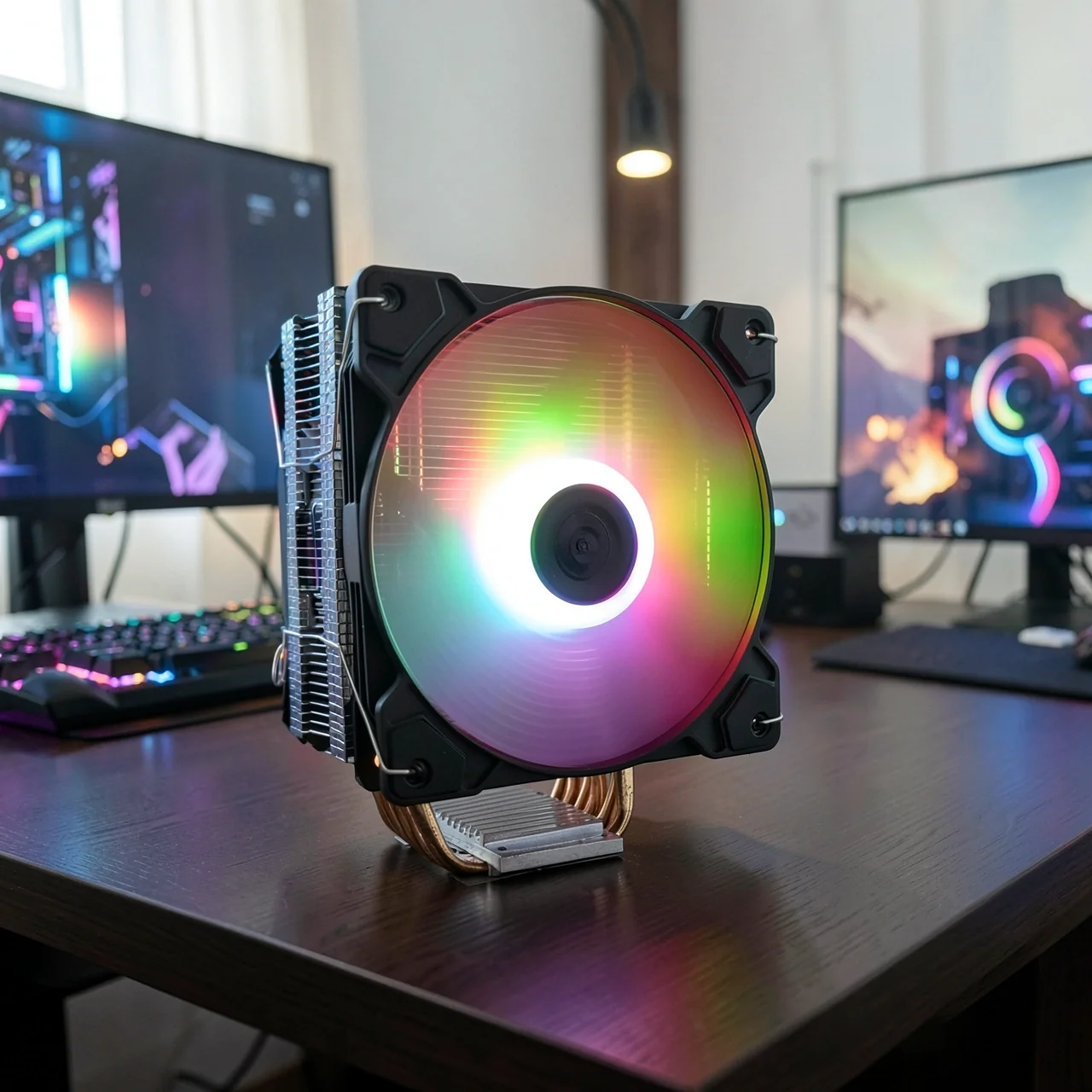 Кулер AVC 1700/115X, 2 вентилятора, RGB подсветка