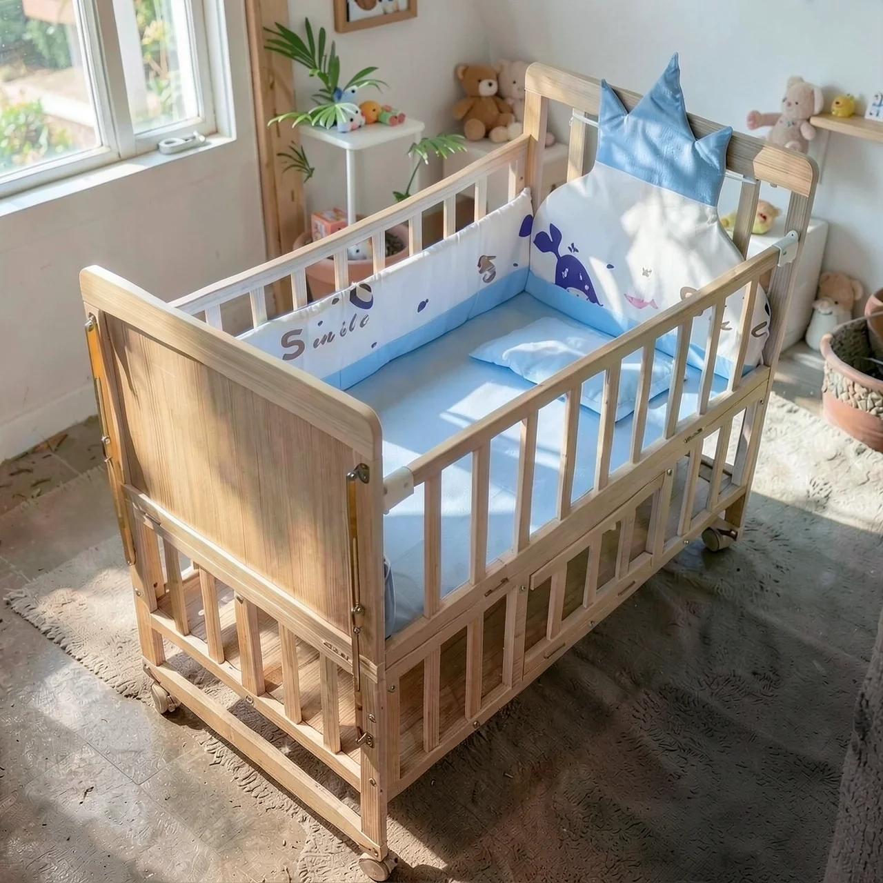 Кроватка двухъярусная большая 120x65x94см