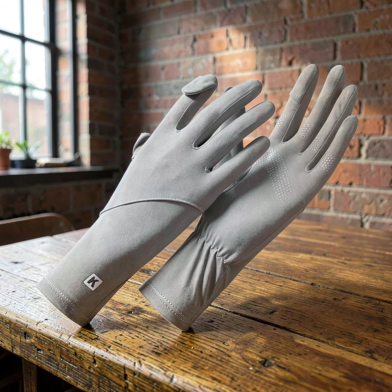Перчатки Bailan Poetry светло-серые сенсорные