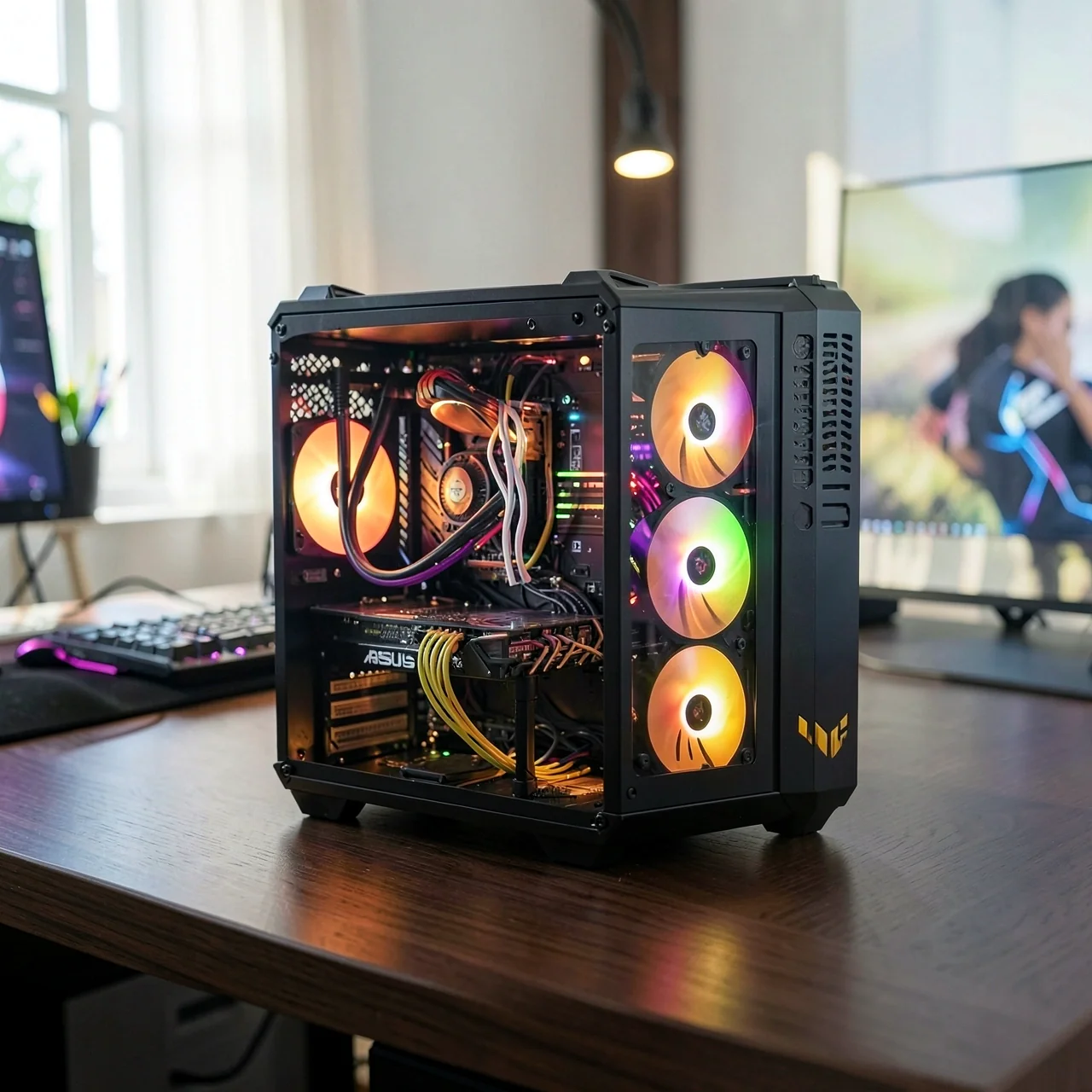 СЖО ASUS ROG Strix Ryujin II 360 ARGB LCD комплект GT502 и БП TUF 850W
