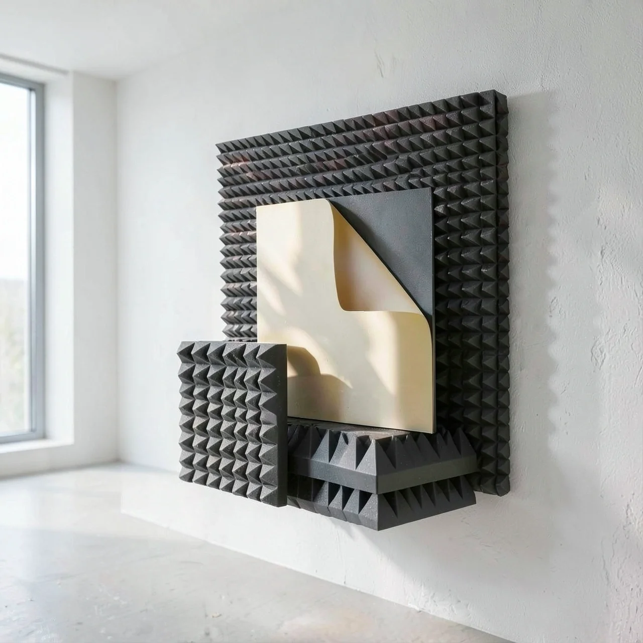 Поролон акустический 50x50x8 плотность 25 без клея