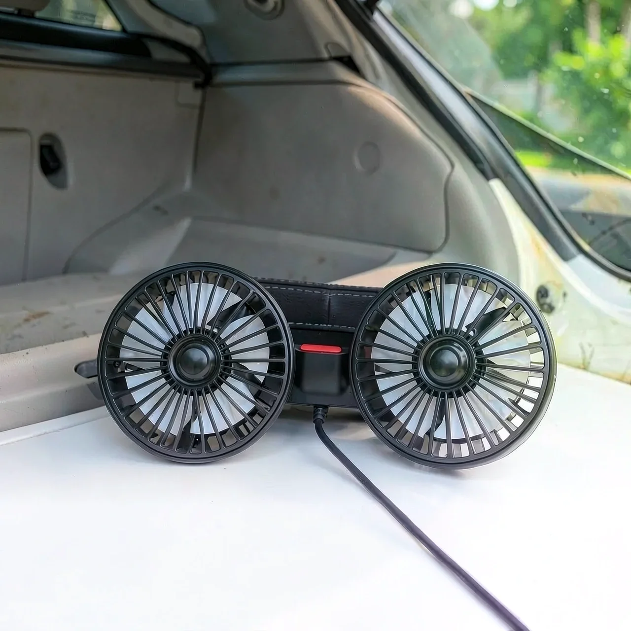 Вентилятор автомобильный двойной с питанием 12V/24V